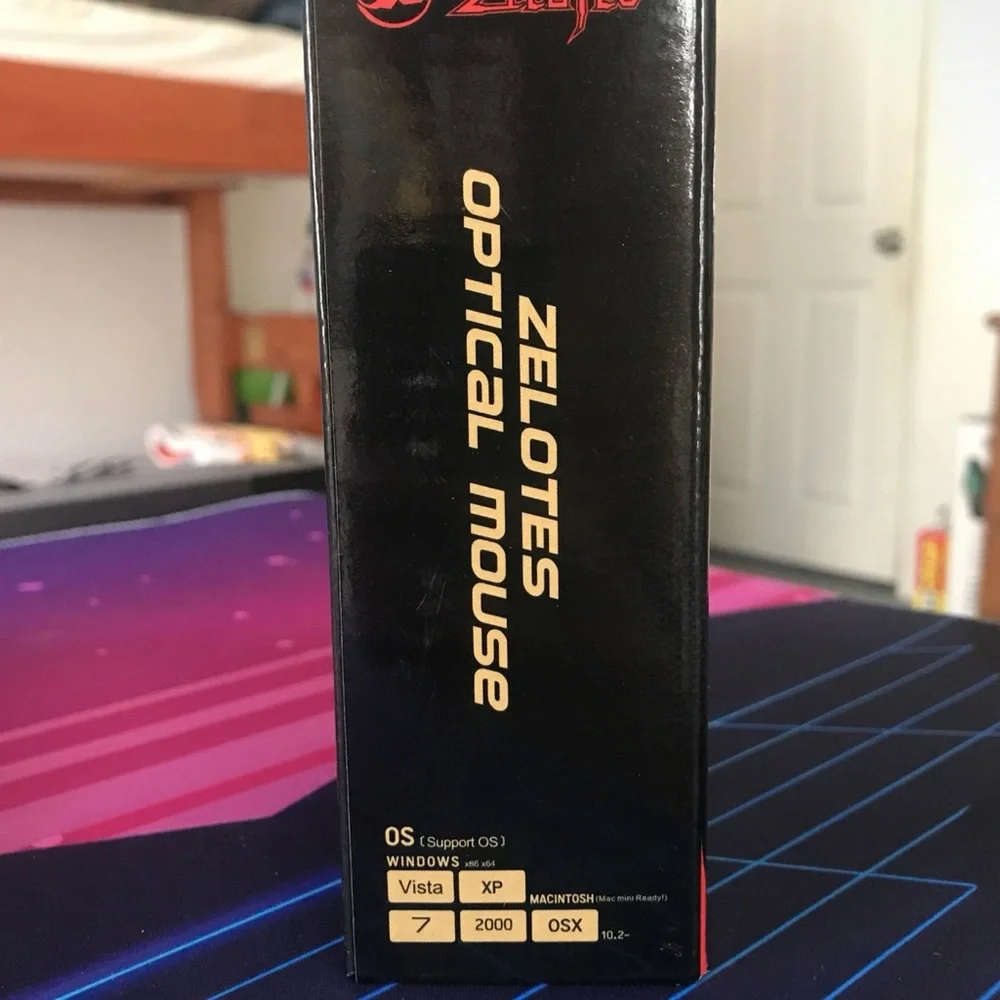 Zelotes gaming mouse. Brand new!!! Just don’t have a use for it.